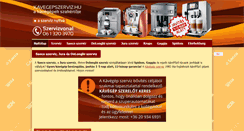 Desktop Screenshot of kavegepszerviz.hu
